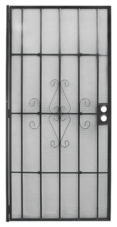 Precision Regal Series 3818BK2868 Door Screen, 80 in L, 32 in W, Steel, Black